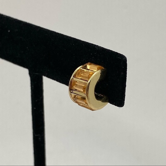 Jewelry Set Earrings Necklace Peach Crystals - Picture 4 of 12